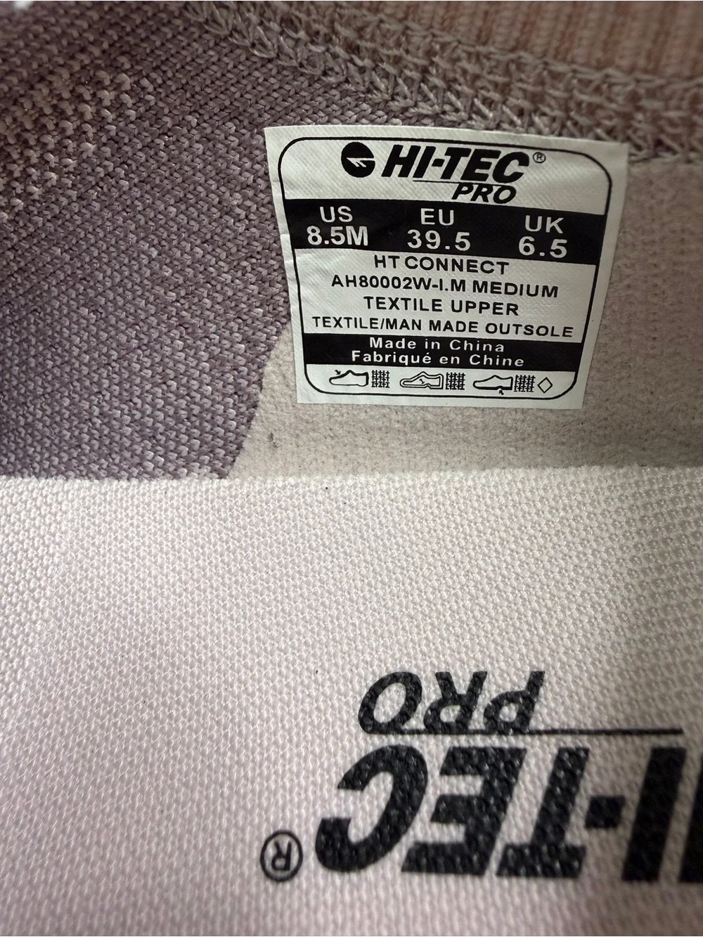 Hi-Tec Women's Blush Pink Knit Athletic Sneakers with Black Accents